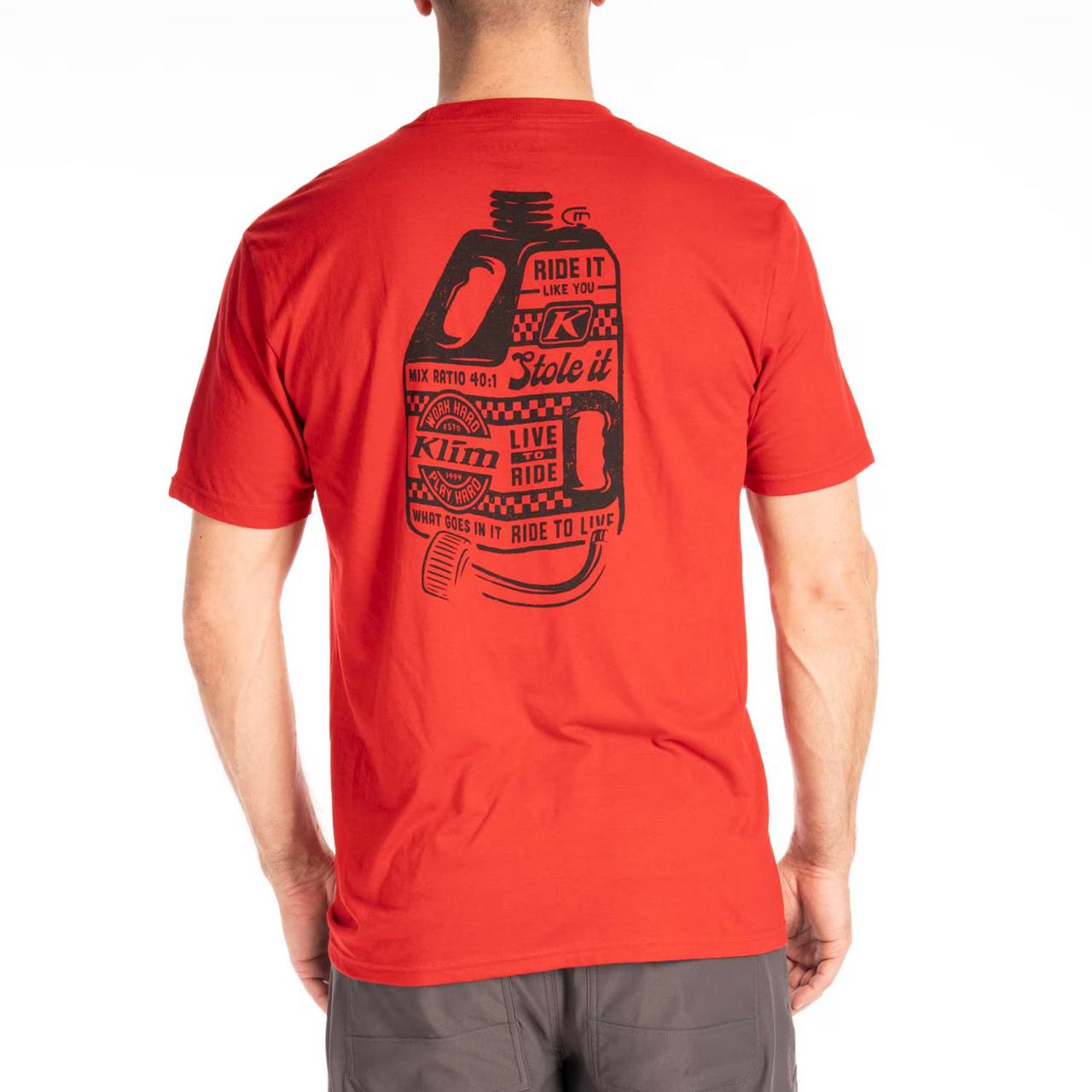 Klim T-Shirt Live to Ride Tri-blend Classic Red