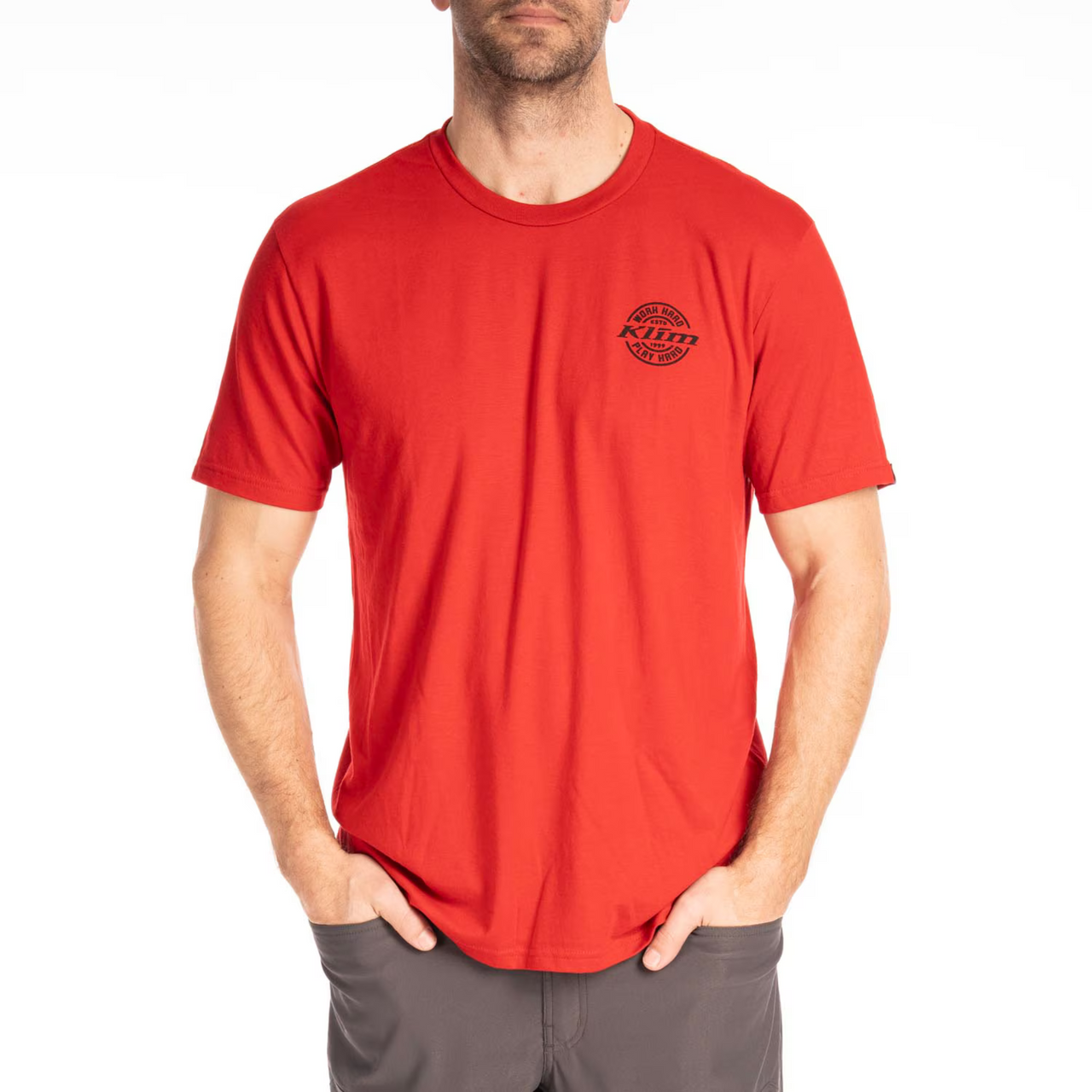 Klim T-Shirt Live to Ride Tri-blend Classic Red