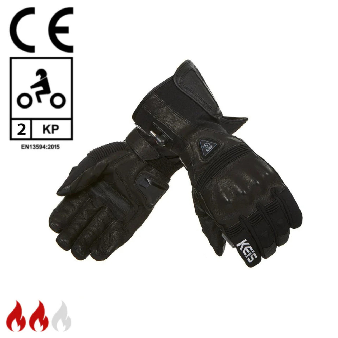 Keis - G601 - Gants moto chauffants