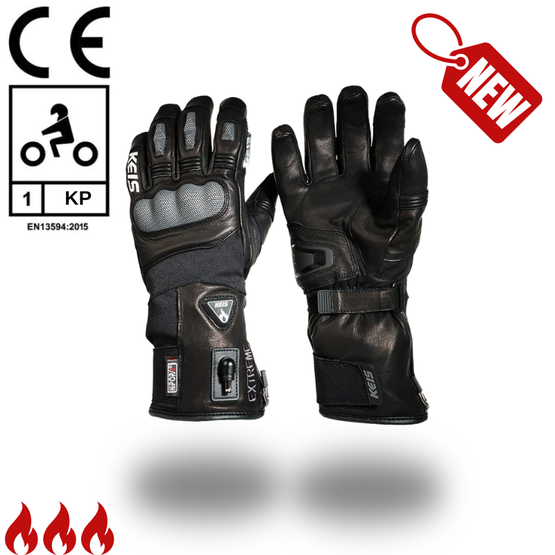 Keis G901 Gants moto chauffants